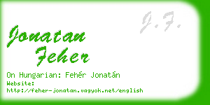 jonatan feher business card