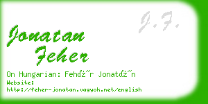 jonatan feher business card